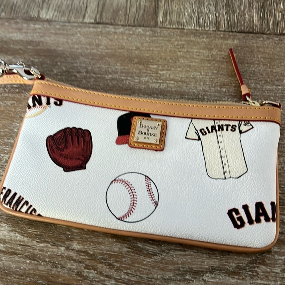Dooney & Bourke SF Giants leather clutch.